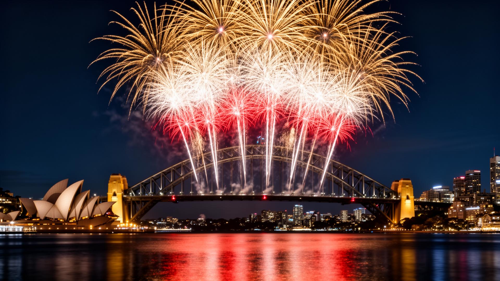 Sydney Harbour Bridge fireworks on New Year's Eve